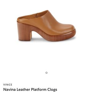 Vince Heeled Leather Clogs